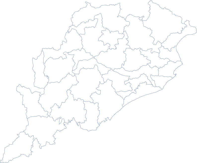 Map of Odisha showing Oriom Realty locations